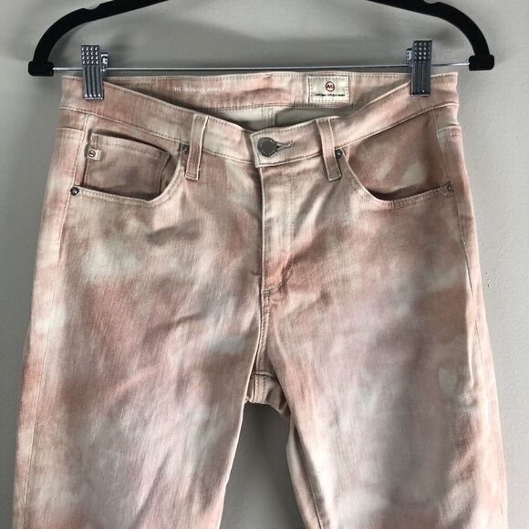 AG Adriano Goldschmied Womens Size‎ 29R Pink Tie Dye Legging Ankle Skinny Jeans - Picture 2 of 16